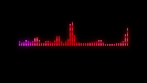 Line audio wave visualization, audio waveform with frequency Animation Stock-Footage 321194256