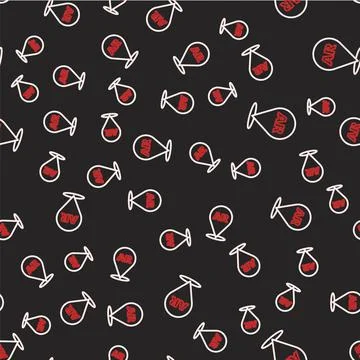 Line Augmented reality AR icon isolated seamless pattern on black background Stock Illustration