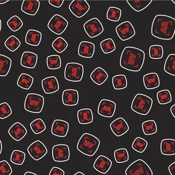 Line Augmented reality AR icon isolated seamless pattern on black background イラスト素材