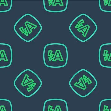 Line Auto flash icon isolated seamless pattern on blue background. Automatic 스톡 일러스트