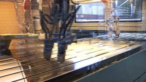 Line automatic painting machine time laps Stock Footage 88491553