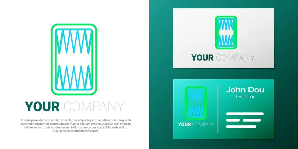 Line Backgammon board icon isolated on white background. Colorful outline 스톡 일러스트