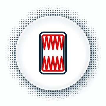 Line Backgammon board icon isolated on white background. Colorful outline 스톡 일러스트