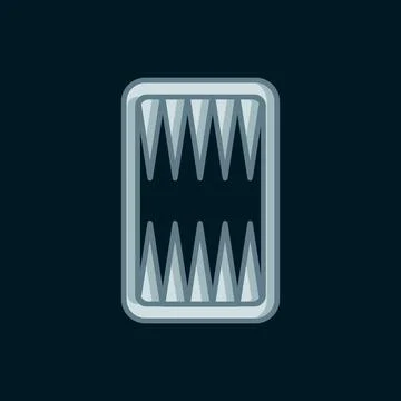 Line Backgammon board icon isolated on black background. Flat filled outlin.. Stock Illustration