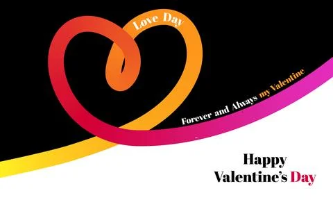 Line Background for Valentine's Day. Vector Art with Doodle heart Gradient .. Stock Illustration