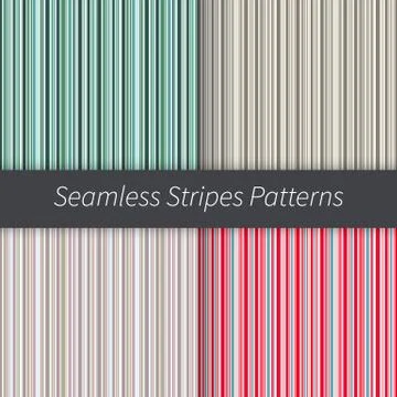 Line backgrounds set. Seamless stripes patterns Illustration