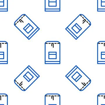 Line Backpack icon isolated seamless pattern on white background. Diving unde Illustrazione stock