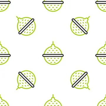 Line Ball tea strainer icon isolated seamless pattern on white background. .. Stock Illustration