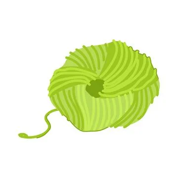 Line ball yarn cartoon vector illustration Stock Illustration