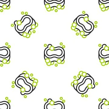 Line Bar of soap icon isolated seamless pattern on white background. Soap bar Stock Illustration