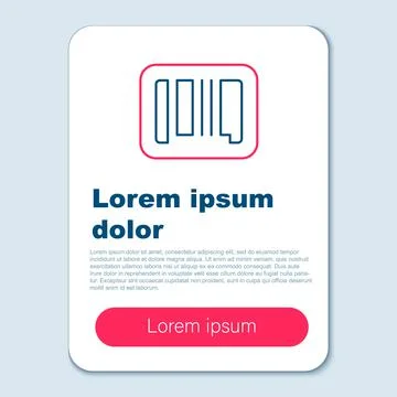 Line Barcode icon isolated on grey background. Colorful outline concept. Vect Stock Illustration