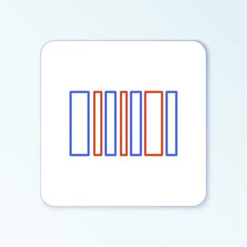 Line Barcode icon isolated on white background. Colorful outline concept. Vector Stock Illustration