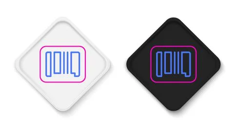 Line Barcode icon isolated on white background. Colorful outline concept. Vector Stock Illustration