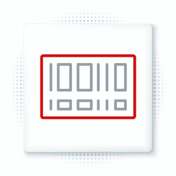 Line Barcode icon isolated on white background. Colorful outline concept. Vector Stock Illustration