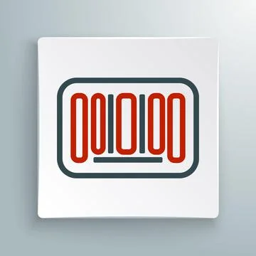 Line Barcode icon isolated on white background. Colorful outline concept. Vec Stock Illustration