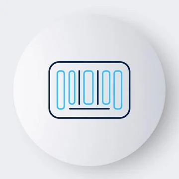 Line Barcode icon isolated on white background. Colorful outline concept. Vector Stock Illustration