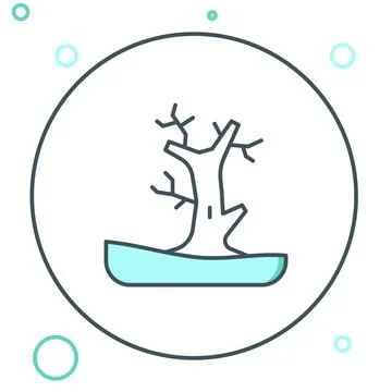 Line Bare tree icon isolated on white background. Colorful outline concept... イラスト素材