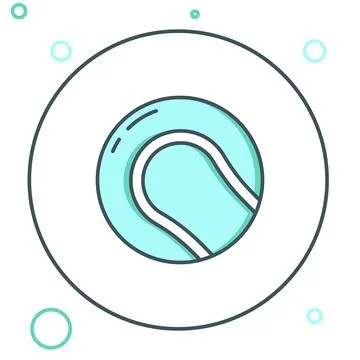 Line Baseball ball icon isolated on white background. Colorful outline conc.. Stock Illustration