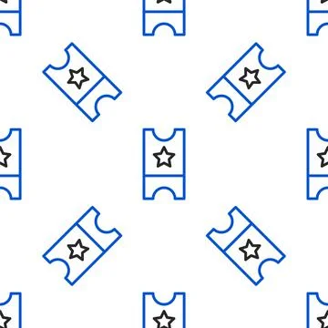 Line Baseball ticket icon isolated seamless pattern on white background イラスト素材