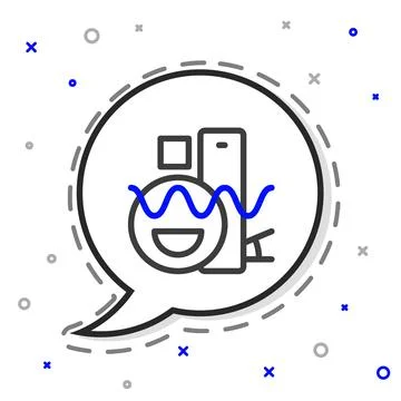 Line Basic geometric shapes icon isolated on white background. Colorful outline Stock Illustration