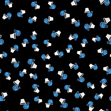 Line Basketball ball and basket icon isolated seamless pattern on black Stockillustratie
