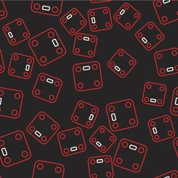 Line Bathroom scales icon isolated seamless pattern on black background. We.. Stock Illustration