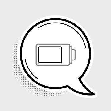 Line Battery charge level indicator icon isolated on grey background. Colorful Stock Illustration