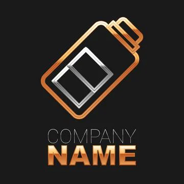 Line Battery charge level indicator icon isolated on black background. Colorful Stock Illustration