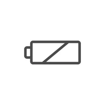 Line battery Icon Illustrazione stock
