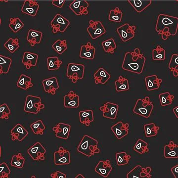 Line Bee location map pin pointer icon isolated seamless pattern on black イラスト素材