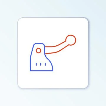 Line Bicycle brake icon isolated on white background. Colorful outline concept Illustration