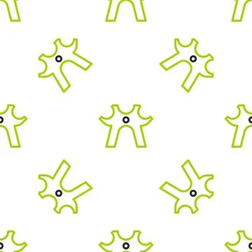 Line Billiard rest icon isolated seamless pattern on white background. Pool cue Stockillustratie