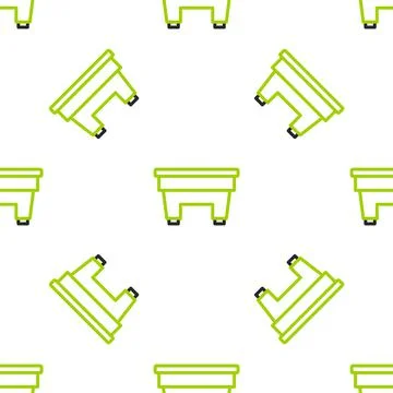 Line Billiard table icon isolated seamless pattern on white background. Pool Stock Illustration