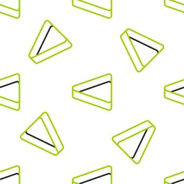 Line Billiard triangle icon isolated seamless pattern on white background 스톡 일러스트
