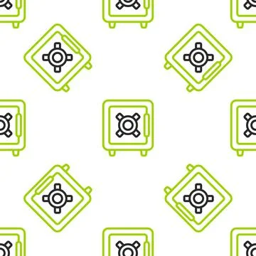Line Binary code icon isolated seamless pattern on white background. Vector Stock Illustration