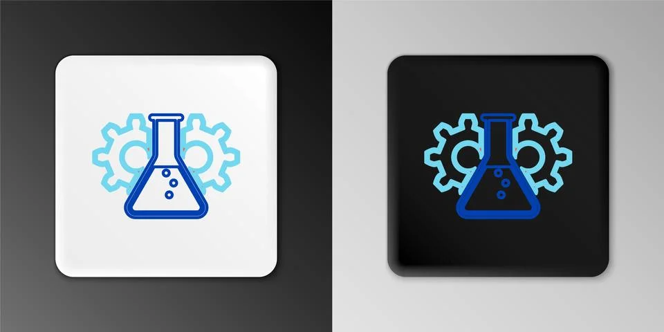 Line Bioengineering icon isolated on grey background. Element of genetics and Stock Illustration
