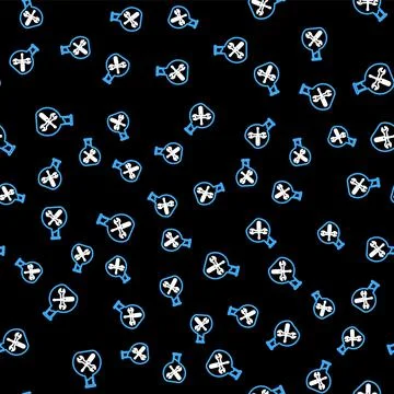 Line Bioengineering with screwdriver and wrench icon isolated seamless pattern Stock Illustration