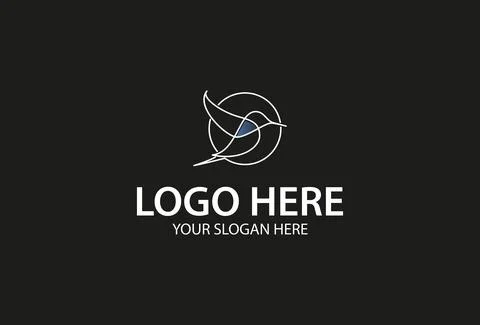 Line Bird Logo Design Concept Stock Illustration