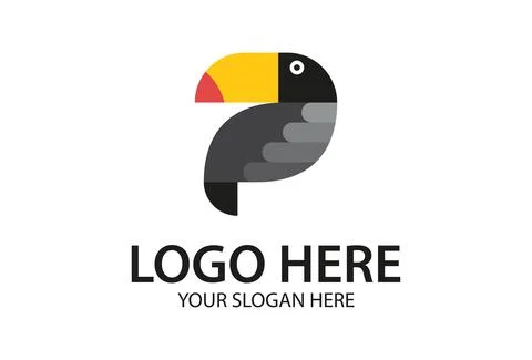 Line Bird Logo Design Concept	 Stock Illustration