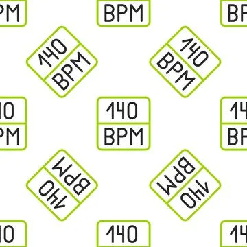 Line Bitrate icon isolated seamless pattern on white background. Music spee.. イラスト素材