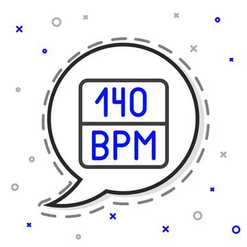 Line Bitrate icon isolated on white background. Music speed. Sound quality 스톡 일러스트