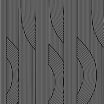 Line Black White Retro Background Illustrazione stock