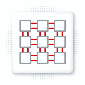 Line Blockchain technology icon isolated on white background. Cryptocurrency 스톡 일러스트