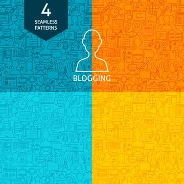 Line Blogging Patterns イラスト素材