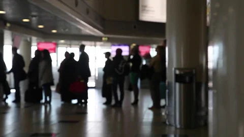 In line for boarding a plane (boarding gate) Stock Footage 83933207
