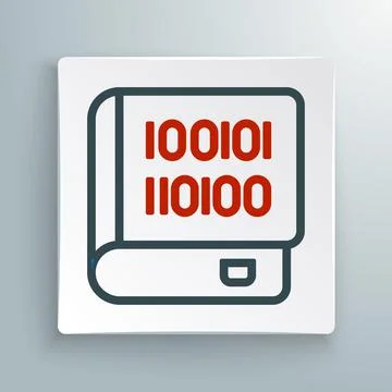 Line Books about programming icon isolated on white background. Programming Stock Illustration