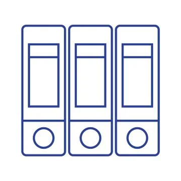 Line books education objects design to study Illustrazione stock