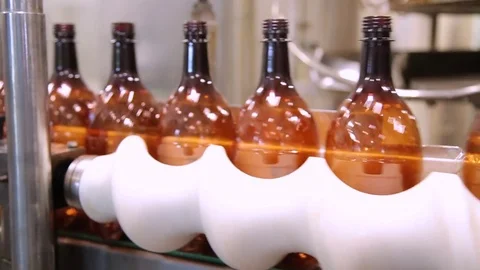 Line for bottling beverages in plastic bottles Stock Footage 69708039