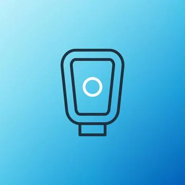 Line Boxing training paws icon isolated on blue background. Colorful outline Stock Illustration