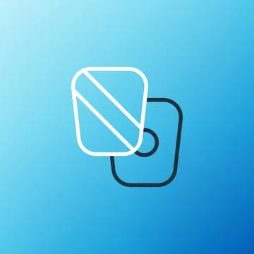 Line Boxing training paws icon isolated on blue background. Colorful outline  Stock Illustration